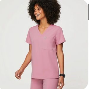 Figs Chalk Pink Catrina Top